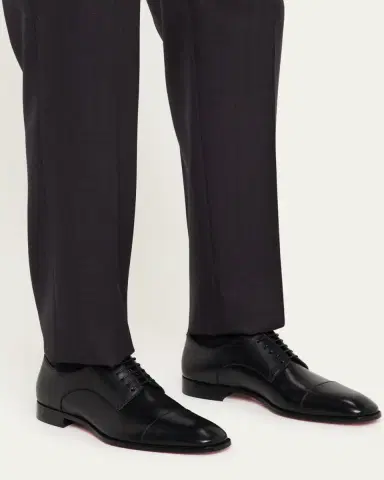 Christian Louboutin Men's Top 5 Leather Derby Shoes with Everlasting Red Sole | Thumbnail 2 Christian Louboutin Men's Top 5 Leather Derby Shoes with Everlasting Red Sole | Thumbnail 2