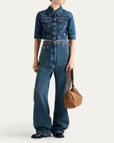 Prada High Waisted Denim Pants | Thumbnail 2