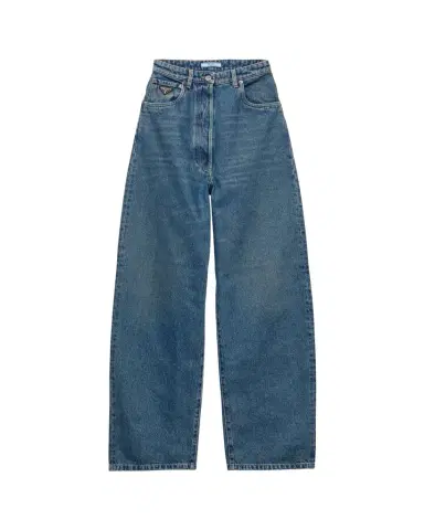 Prada High Waisted Denim Pants | Thumbnail 1