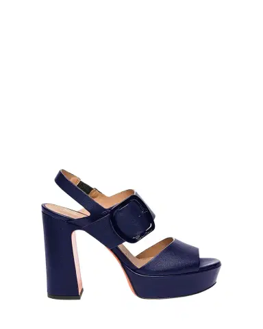 Santoni Bruxel Leather Buckle Platform Sandals | Thumbnail 1 Santoni Bruxel Leather Buckle Platform Sandals | Thumbnail 1