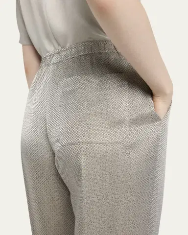 Giorgio Armani Micro Jacquard Straight-Leg Pull-On Trousers | Thumbnail 5 Giorgio Armani Micro Jacquard Straight-Leg Pull-On Trousers | Thumbnail 5