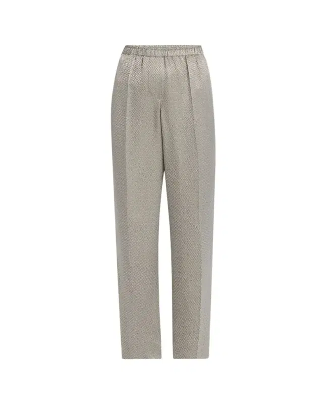 Giorgio Armani Micro Jacquard Straight-Leg Pull-On Trousers