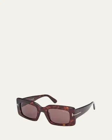 Tom Ford Brigitta Rectangle Acetate Sunglasses | Thumbnail 2