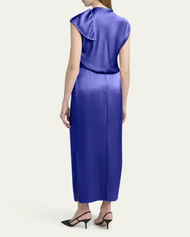 Giorgio Armani High-Neck Double Silk Satin Gown | Thumbnail 3 Giorgio Armani High-Neck Double Silk Satin Gown | Thumbnail 3