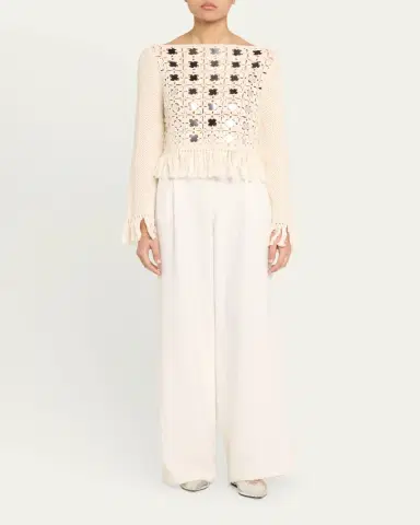Toccin Camilla Mirror Long-Sleeve Fringe Top | Thumbnail 2 Toccin Camilla Mirror Long-Sleeve Fringe Top | Thumbnail 2