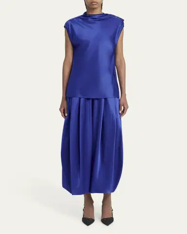 Giorgio Armani Double Silk Satin Blouse | Thumbnail 2 Giorgio Armani Double Silk Satin Blouse | Thumbnail 2