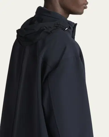 Giorgio Armani Men's Nylon Stretch Caban Coat | Thumbnail 5