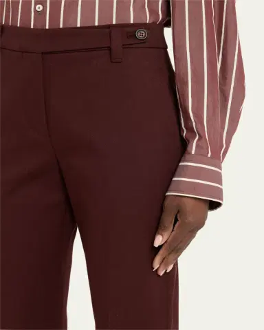 Brunello Cucinelli Cotton Twill Slim-Leg Ankle Pants | Thumbnail 9