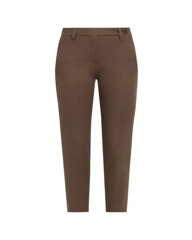 Brunello Cucinelli Cotton Twill Slim-Leg Ankle Pants