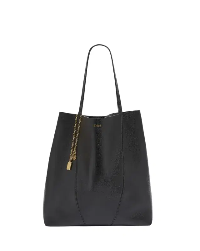 Chloe Spin North-South Tote Bag in Leather