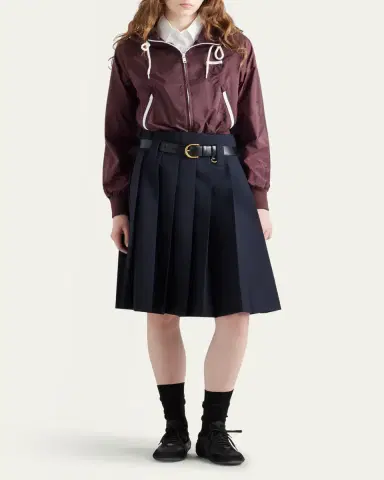Prada Hooded Drawstring Zip-Up Jacket | Thumbnail 2