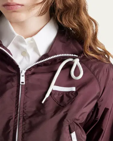 Prada Hooded Drawstring Zip-Up Jacket | Thumbnail 5