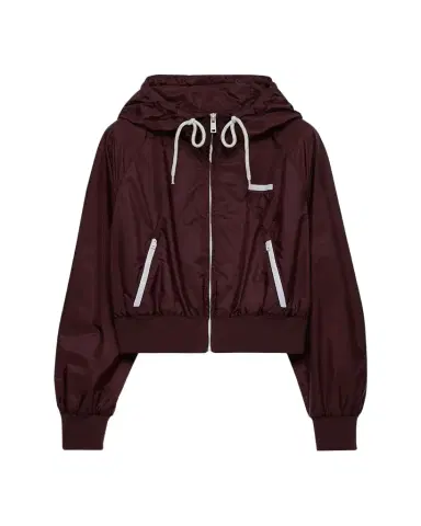 Prada Hooded Drawstring Zip-Up Jacket | Thumbnail 1