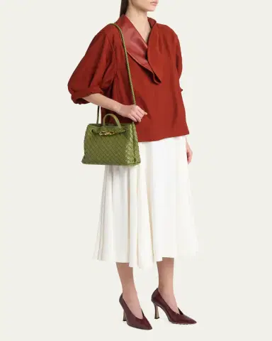 Bottega Veneta Andiamo Small Leather Top-Handle Bag | Thumbnail 13