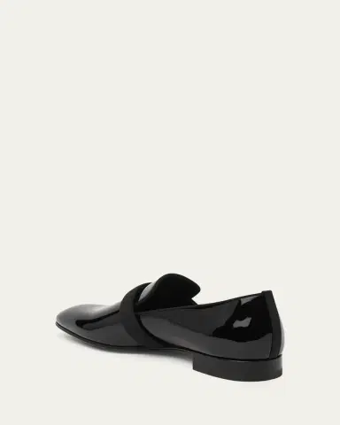 Christian Louboutin Men's Dandydeco Red-Sole Patent Loafers | Thumbnail 4