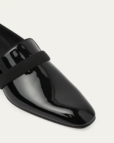 Christian Louboutin Men's Dandydeco Red-Sole Patent Loafers | Thumbnail 5