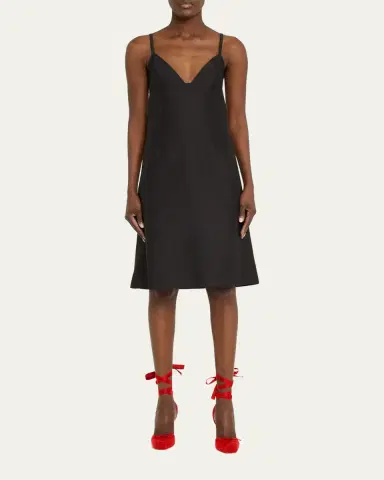Christian Louboutin 100mm Cassia Silk Ankle-Tie Ballerina Pumps | Thumbnail 7