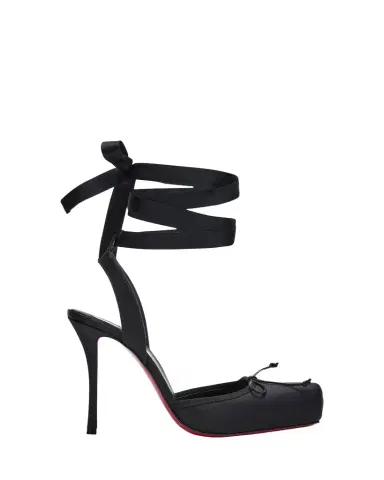 Christian Louboutin 100mm Cassia Silk Ankle-Tie Ballerina Pumps | Thumbnail 1