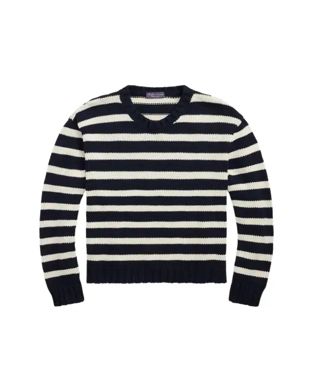 Men's Striped Cotton Knit Sweater