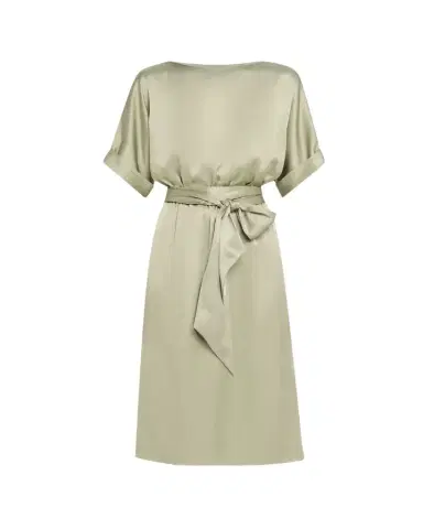 Loro Piana Caren Belted Silk Midi Dress | Thumbnail 1