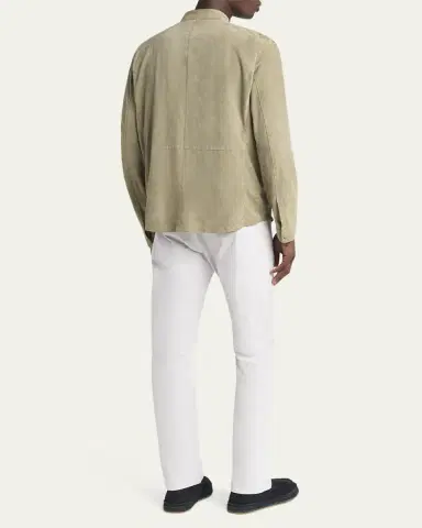 Giorgio Armani Men's Suede Overshirt | Thumbnail 3