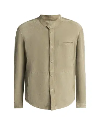 Giorgio Armani Men's Suede Overshirt | Thumbnail 1