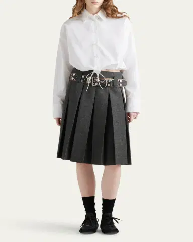 Prada Drawstring Poplin Shirt | Thumbnail 2