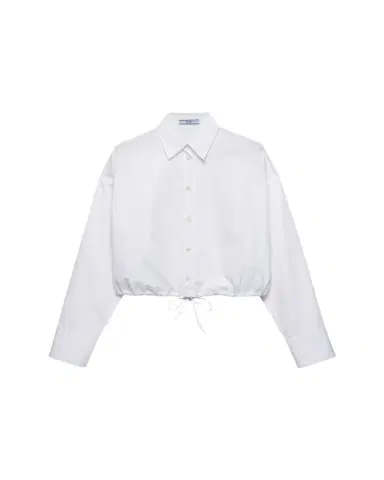 Prada Drawstring Poplin Shirt | Thumbnail 1