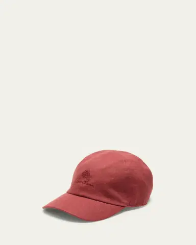 Loro Piana Men's Linen 6-Panel Baseball Hat | Thumbnail 4 Loro Piana Men's Linen 6-Panel Baseball Hat | Thumbnail 4