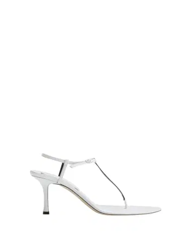 CHRISTEN Mono Leather T-Strap Stiletto Sandals | Thumbnail 1