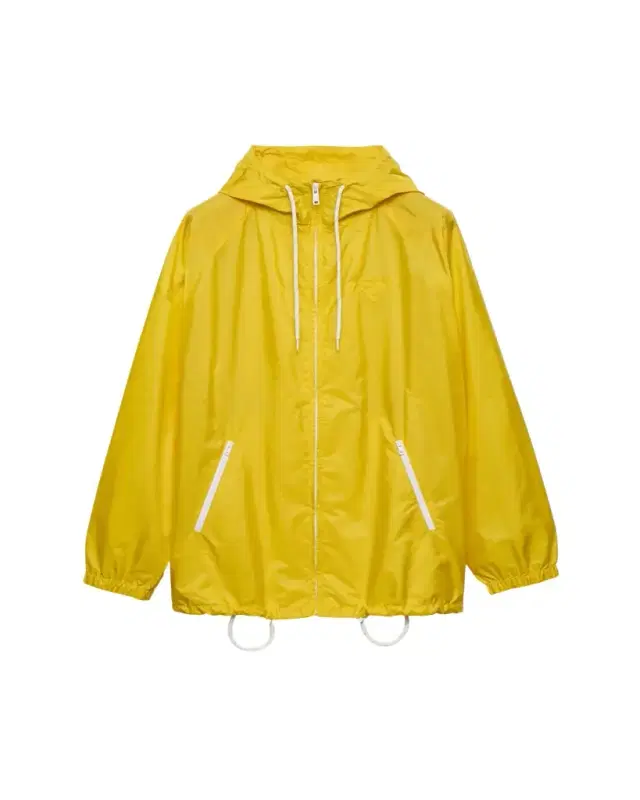 Prada Re-Nylon Drawstring Hooded Rain Jacket