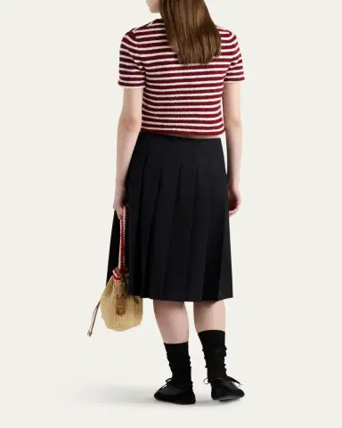 Prada Striped Knit Cropped Top | Thumbnail 3 Prada Striped Knit Cropped Top | Thumbnail 3