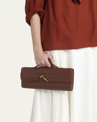 Bottega Veneta Long Andiamo Clutch Bag with Handle | Thumbnail 2