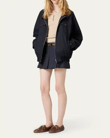 Miu Miu Short-Sleeve Crop Polo Top | Thumbnail 2