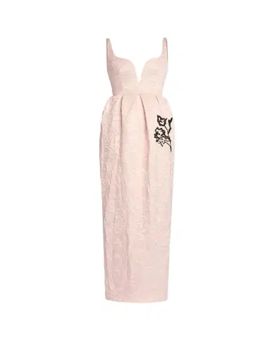 Erdem Sleeveless Beaded Crinkled Sweetheart Gown | Thumbnail 1