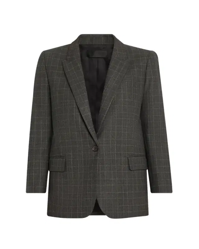 Diane Check Single-Breasted Blazer