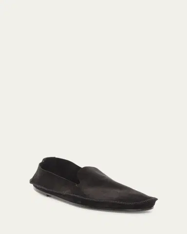 THE ROW Men's Tyler Suede Moc-Toe Loafers | Thumbnail 2