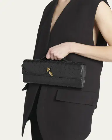 Bottega Veneta Long Andiamo Clutch Bag with Handle | Thumbnail 2