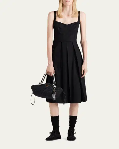 Prada Fit-and-Flare Sleeveless Dress | Thumbnail 2 Prada Fit-and-Flare Sleeveless Dress | Thumbnail 2