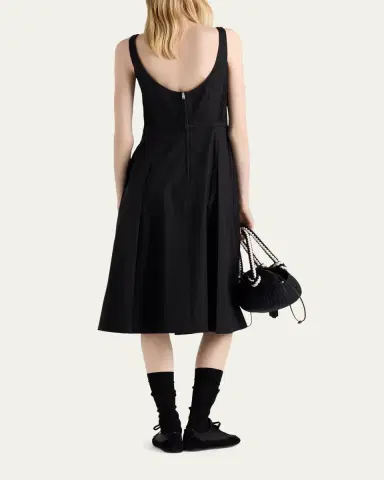Prada Fit-and-Flare Sleeveless Dress | Thumbnail 3 Prada Fit-and-Flare Sleeveless Dress | Thumbnail 3