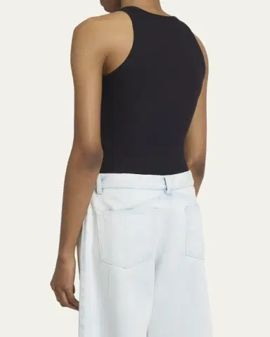 Alaïa Ribbed Sleeveless Bodysuit | Thumbnail 3