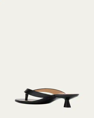 Stuart Weitzman Rio Leather Kitten-Heel Thong Sandals | Thumbnail 4 Stuart Weitzman Rio Leather Kitten-Heel Thong Sandals | Thumbnail 4