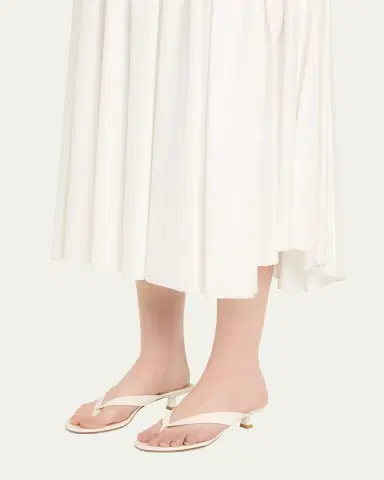 Stuart Weitzman Rio Leather Kitten-Heel Thong Sandals | Thumbnail 6 Stuart Weitzman Rio Leather Kitten-Heel Thong Sandals | Thumbnail 6