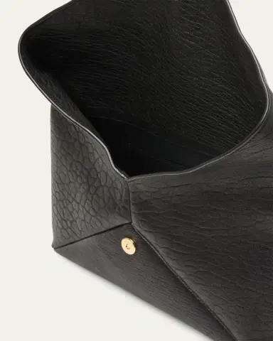 Saint Laurent Large YSL Envelope Pouch Clutch Bag in Leather | Thumbnail 4