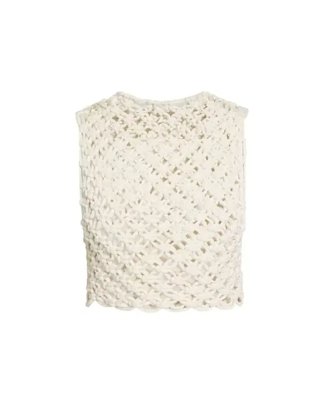 Macrame Sleeveless Crop Top
