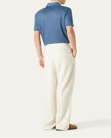 Loro Piana Men's Linen Jersey Dublon Polo Shirt | Thumbnail 12