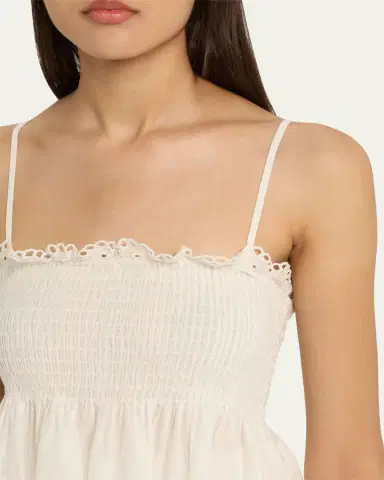LoveShackFancy Condie Eyelet Peplum Top | Thumbnail 5
