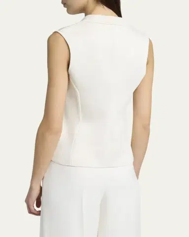 Giorgio Armani Silk Knit Single-Breasted Vest | Thumbnail 3
