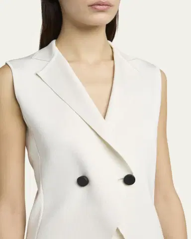 Giorgio Armani Silk Knit Single-Breasted Vest | Thumbnail 5