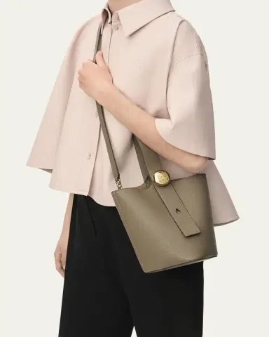 Loewe Pebble Mini Bucket Bag in Grain Leather | Thumbnail 2 Loewe Pebble Mini Bucket Bag in Grain Leather | Thumbnail 2